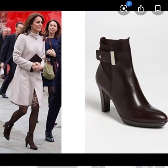 Aquatalia Waterproof Kate Middleton Rouge Royal Leather Boots, Size 9 - Picture 1 of 9